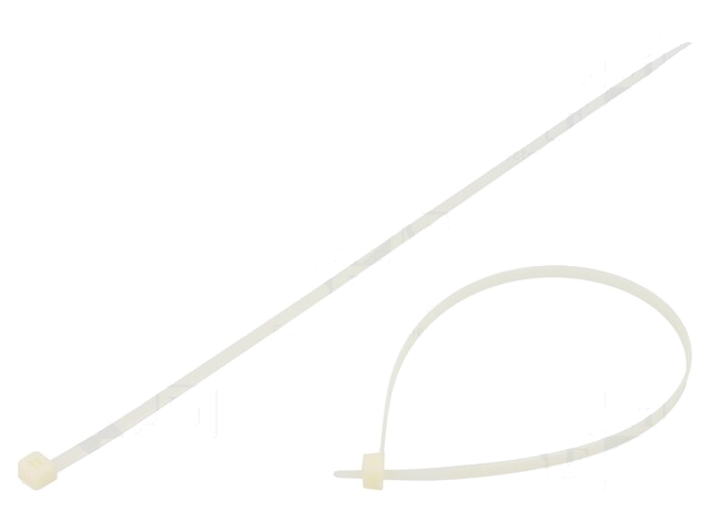 Kabelbinder; L: 300mm; W: 4,8mm; polyamide; 220N; natuurlijk Kabelbinder; L: 300mm; W: 4,8mm; polyamide; 220N; natuurlijk